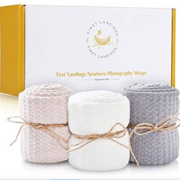Newborn Photography Wraps (set of 3 neutral) - Picture 2 of 5